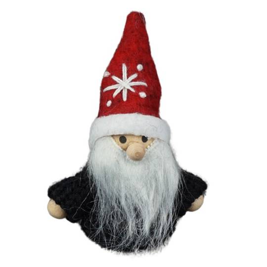 Santa Red Hat, Black Coat 8cm *ETA Nov